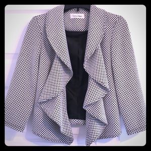 Calvin Klein black and white blazer